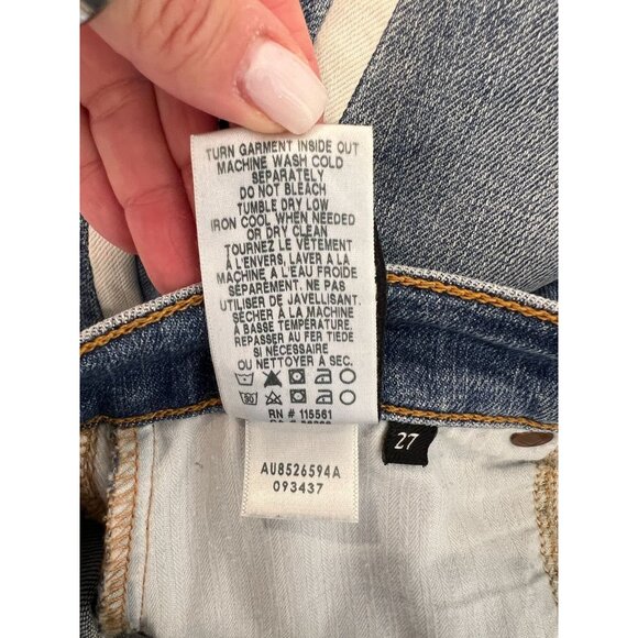 7 for all Mankind Ankle Skinny white Racing Stripe on sides - Size 27 - Picture 4 of 12